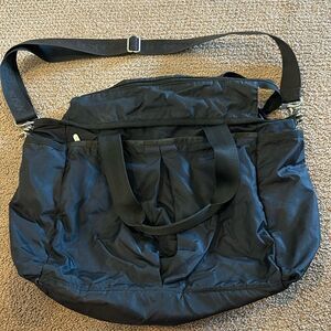 LeSportsac Black Nylon Baby Tote Ryan Diaper Bag